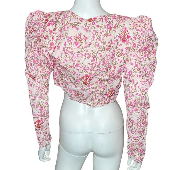 HEMANT AND NANDITA Hera Crop Top in Orchid Pink Women’s Sz M - Picture 5 of 9